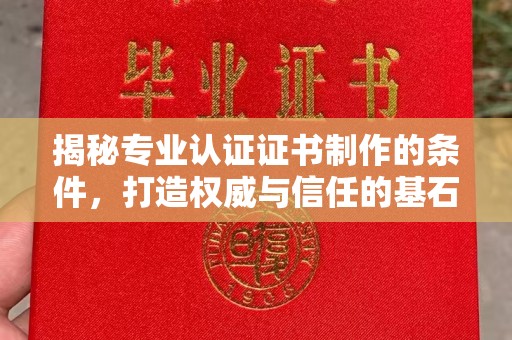 卧龙揭秘专业认证证书制作的条件，打造权威与信任的基石