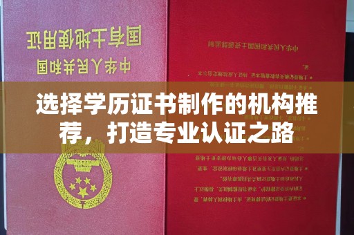 卧龙选择学历证书制作的机构推荐，打造专业认证之路