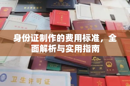 卧龙身份证制作的费用标准，全面解析与实用指南