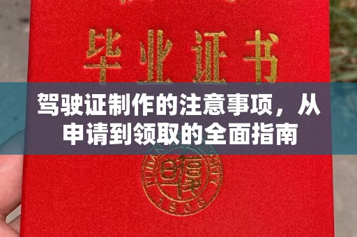 卧龙驾驶证制作的注意事项，从申请到领取的全面指南